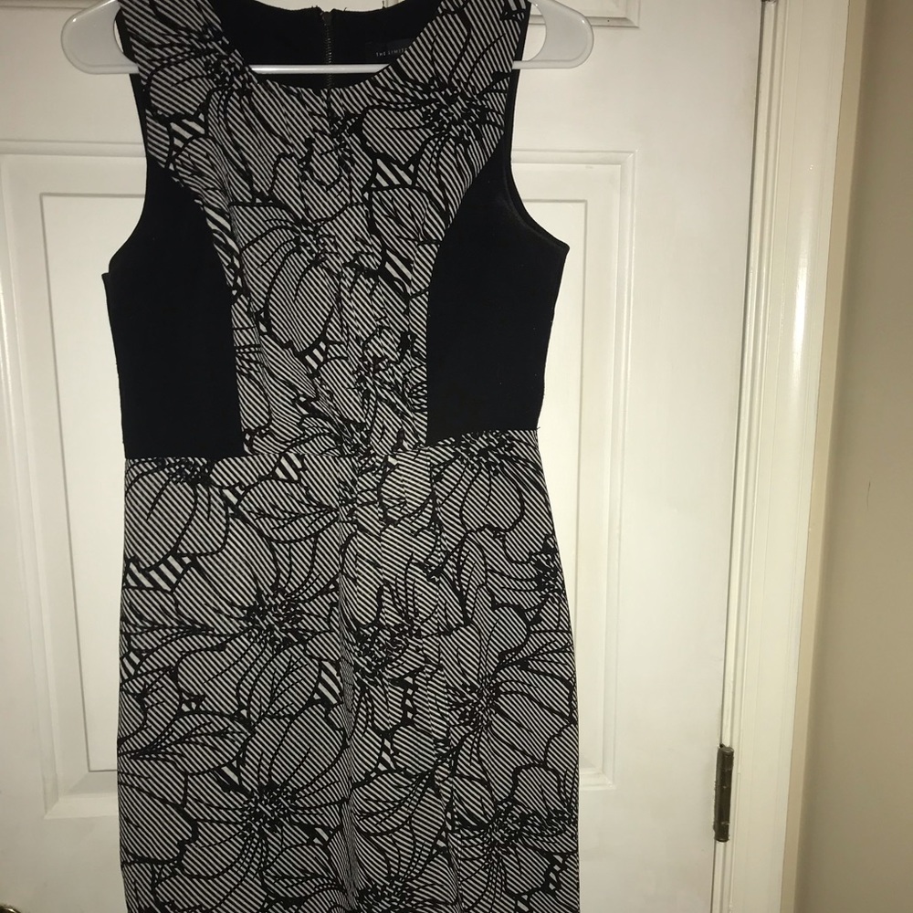 black and white dress
